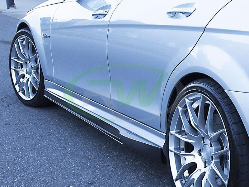 Mercedes W204 C63 DTM CF Side Skirt Extensions