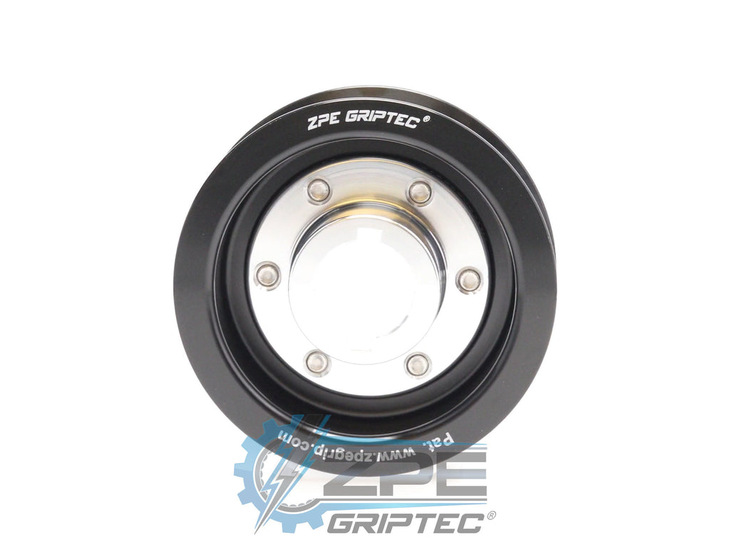 3.125" 6 Rib ZPE GripTec® 2pc ProCharger Standard L3 Black Pulley & Hub Kit