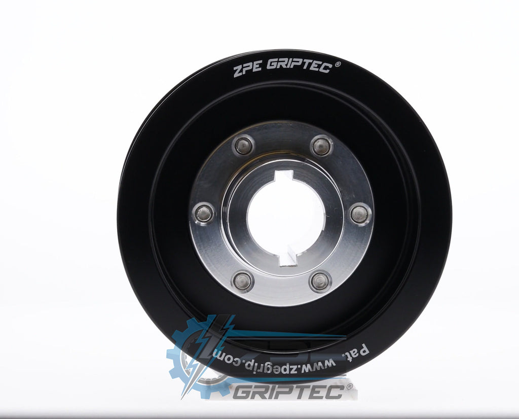 3.58" 8 Rib ZPE GripTec® 2pc ProCharger Standard L3 Black Pulley & Hub Kit