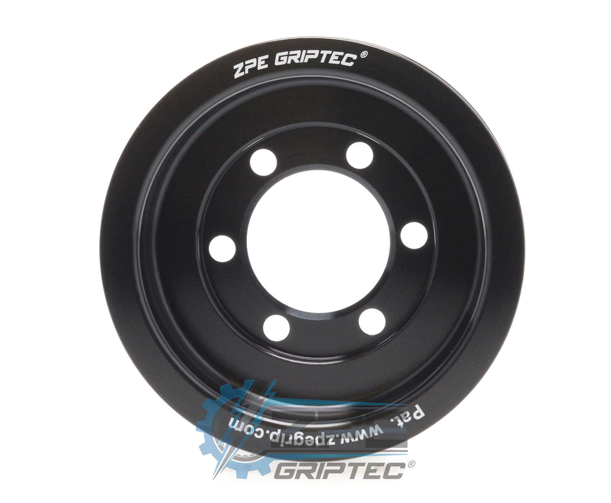 3.625" 6 Rib ZPE GripTec® 2pc ProCharger Standard L3 Black Pulley Only