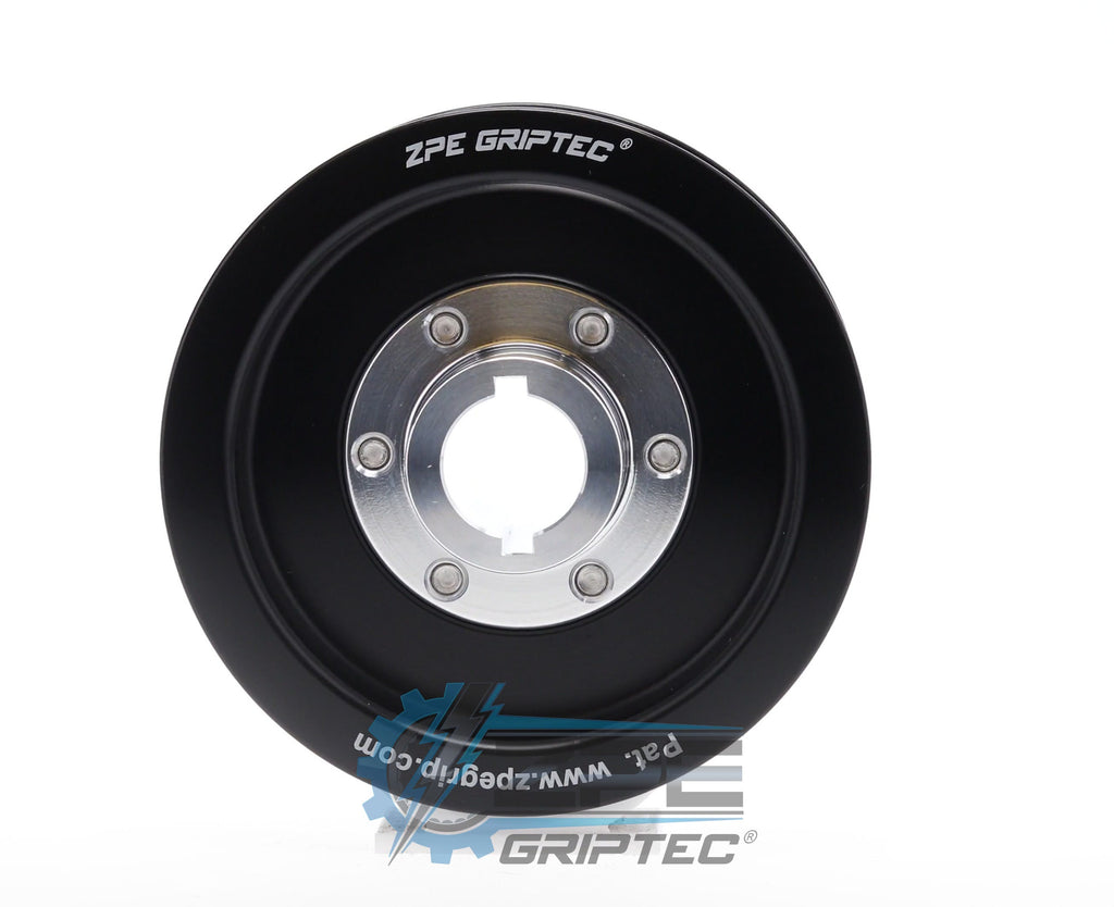 4.125" 6 Rib ZPE GripTec® 2pc ProCharger Standard L3 Black Pulley & Hub Kit
