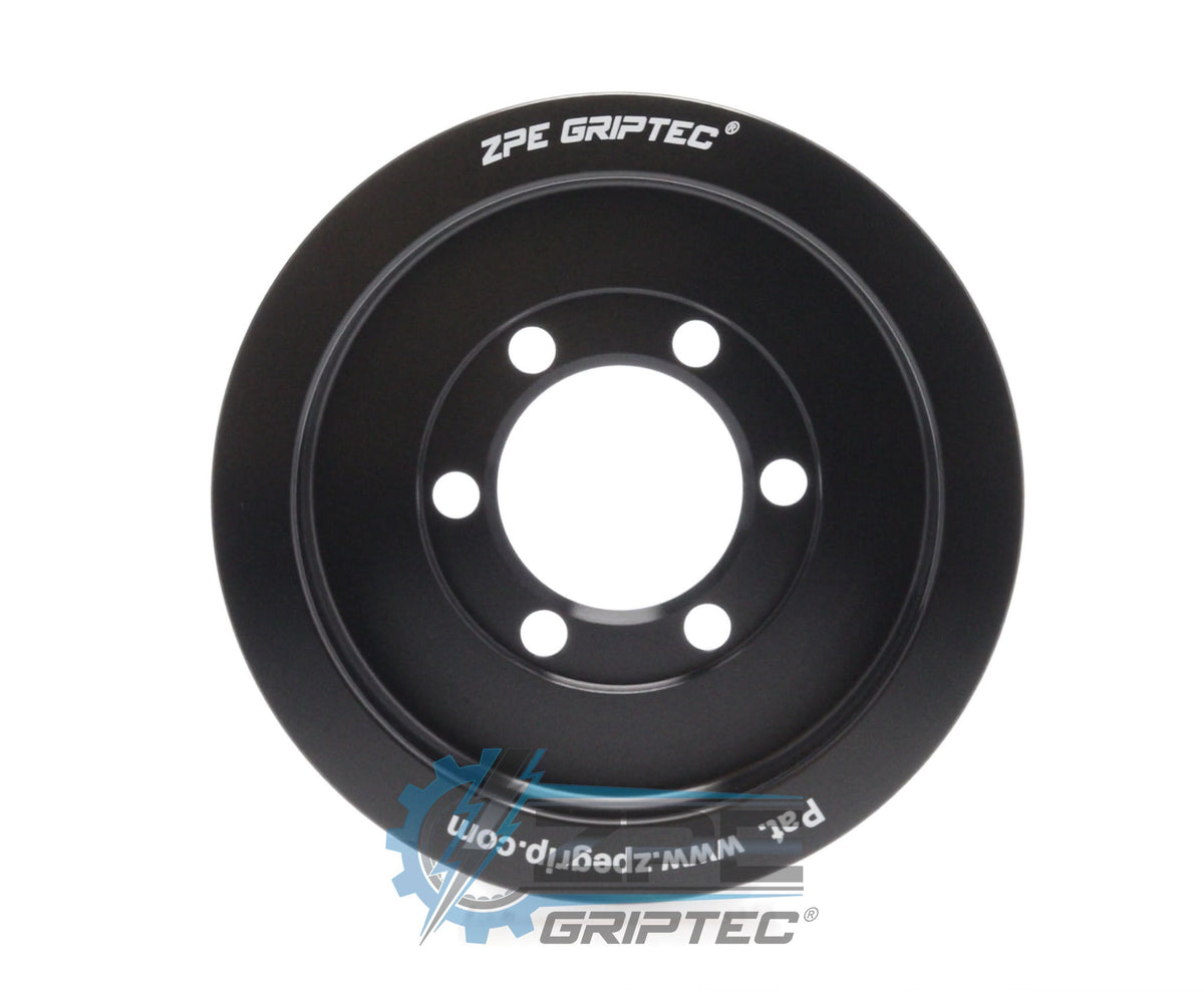 4.125" 8 Rib ZPE GripTec® 2pc ProCharger Standard L3 Black Pulley Only