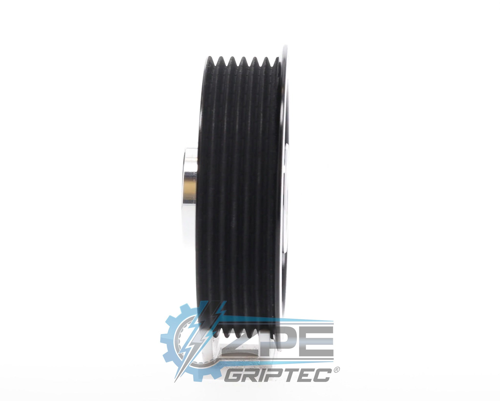 3.50" 2pc 6 Rib ZPE GripTec® 2pc ProCharger Single Shoulder L3 Black Pulley & Hub Kit Secondary image