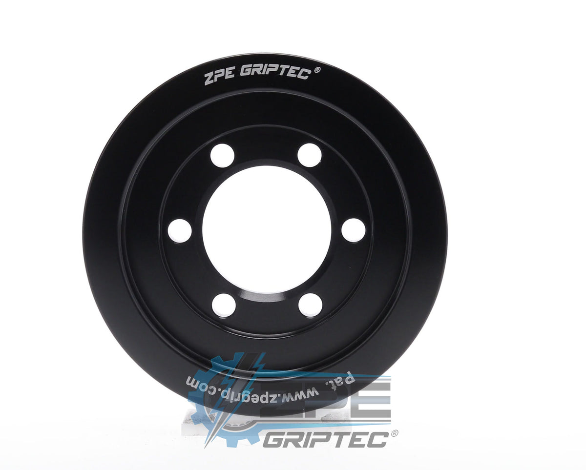3.50" 2pc 6 Rib ZPE GripTec® 2pc ProCharger Single Shoulder L3 Black Pulley Only
