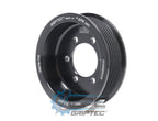 3.50" 6 Rib ZPE GripTec® 2pc ProCharger Offset L3 Black Pulley Only