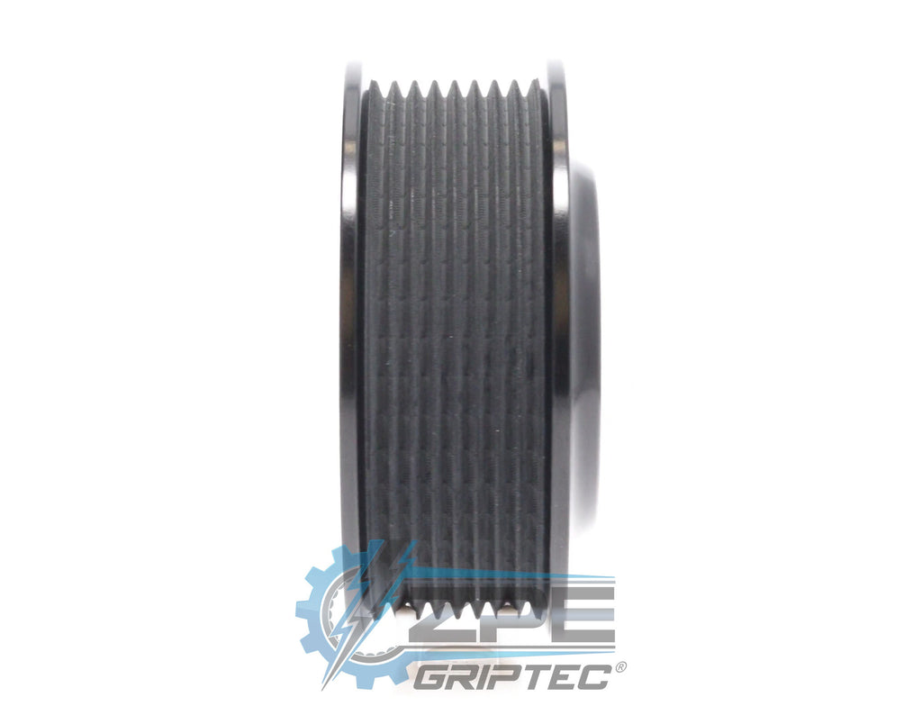 3.80" 8 Rib ZPE GripTec® 2pc ProCharger Offset L3 Black Pulley Only