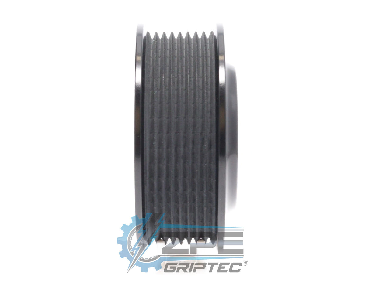 3.80" 8 Rib ZPE GripTec® 2pc ProCharger Offset L3 Black Pulley Only