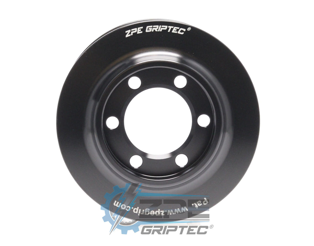 3.80" 8 Rib ZPE GripTec® 2pc ProCharger Offset L3 Black Pulley Only