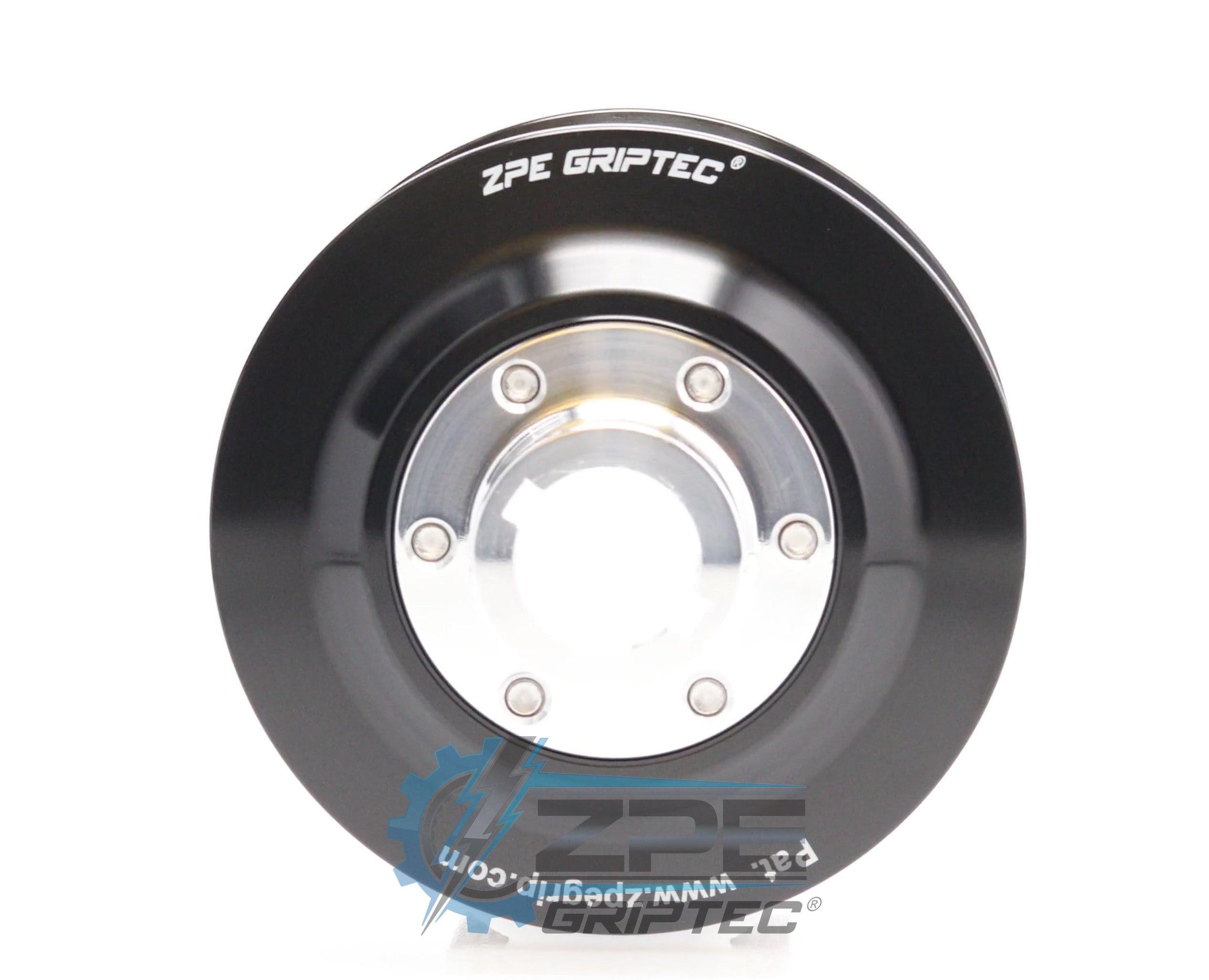 3.85" 8 Rib ZPE GripTec® 2pc ProCharger Offset L3 Black Pulley & Hub Kit Secondary image