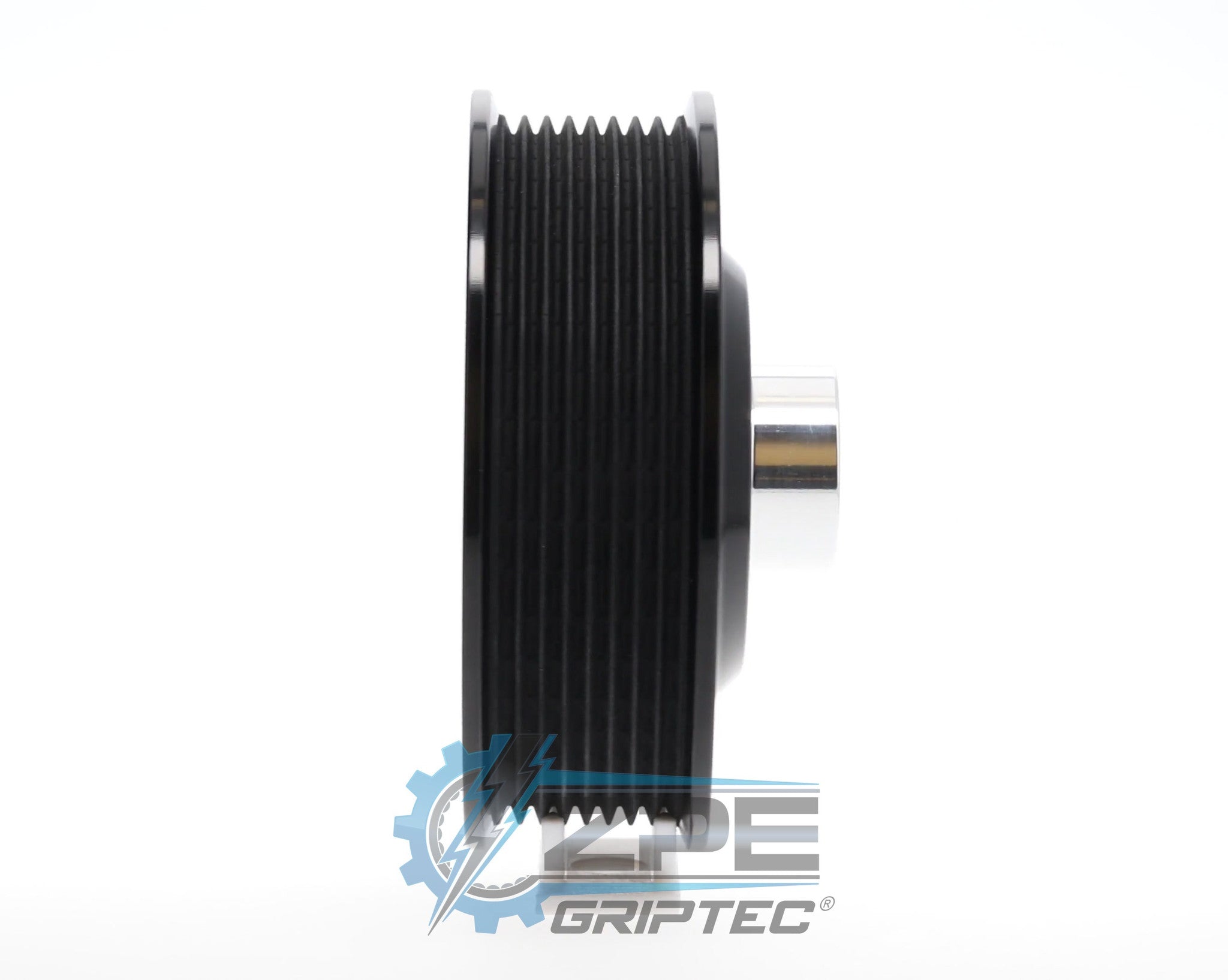 4.50" 8 Rib ZPE GripTec® 2pc ProCharger Offset L3 Black Pulley & Hub Kit Secondary image