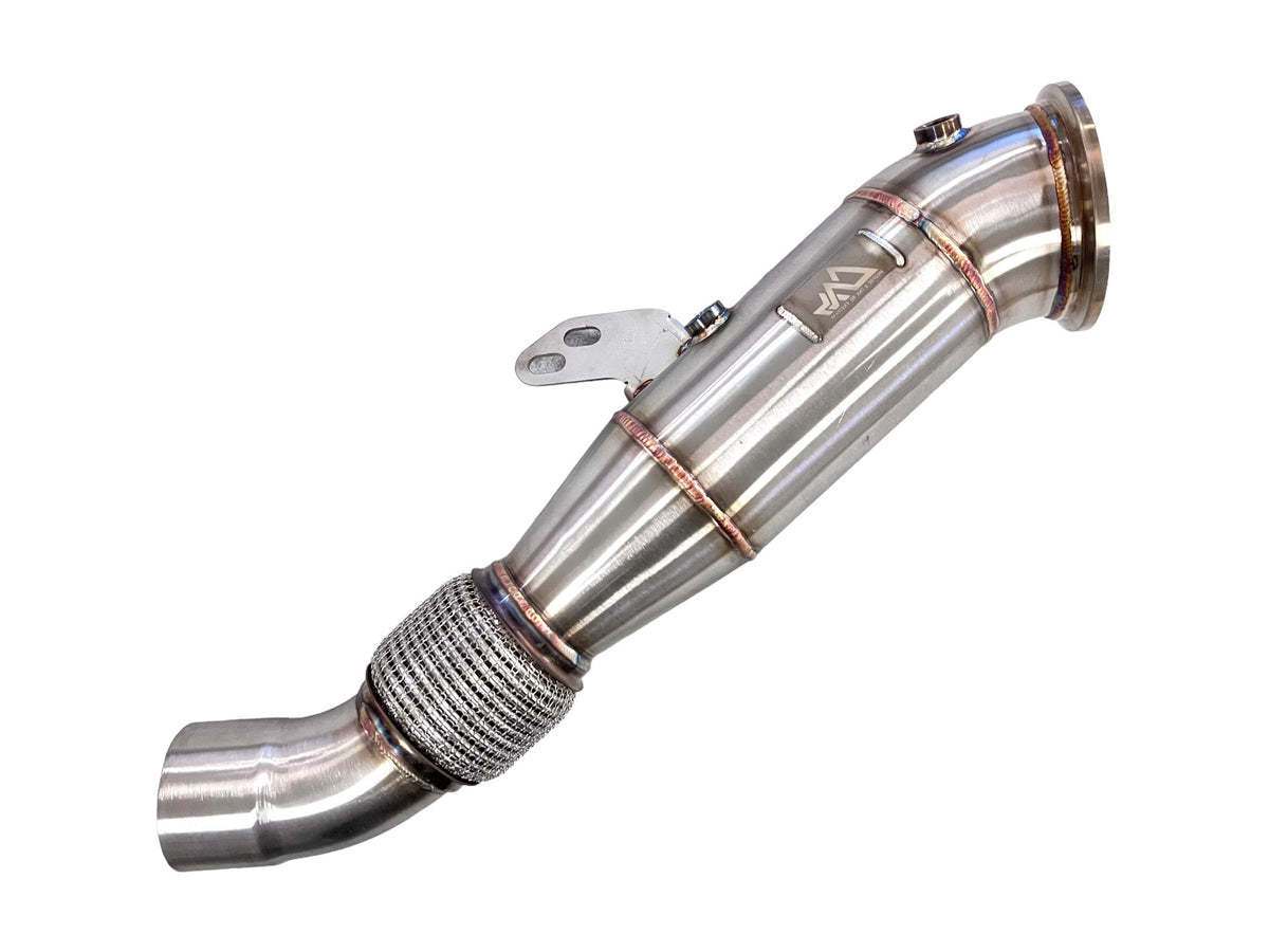 MAD B58 4.5" Catted Downpipe W/ Bracket BMW F, G Chassis & Supra Main image