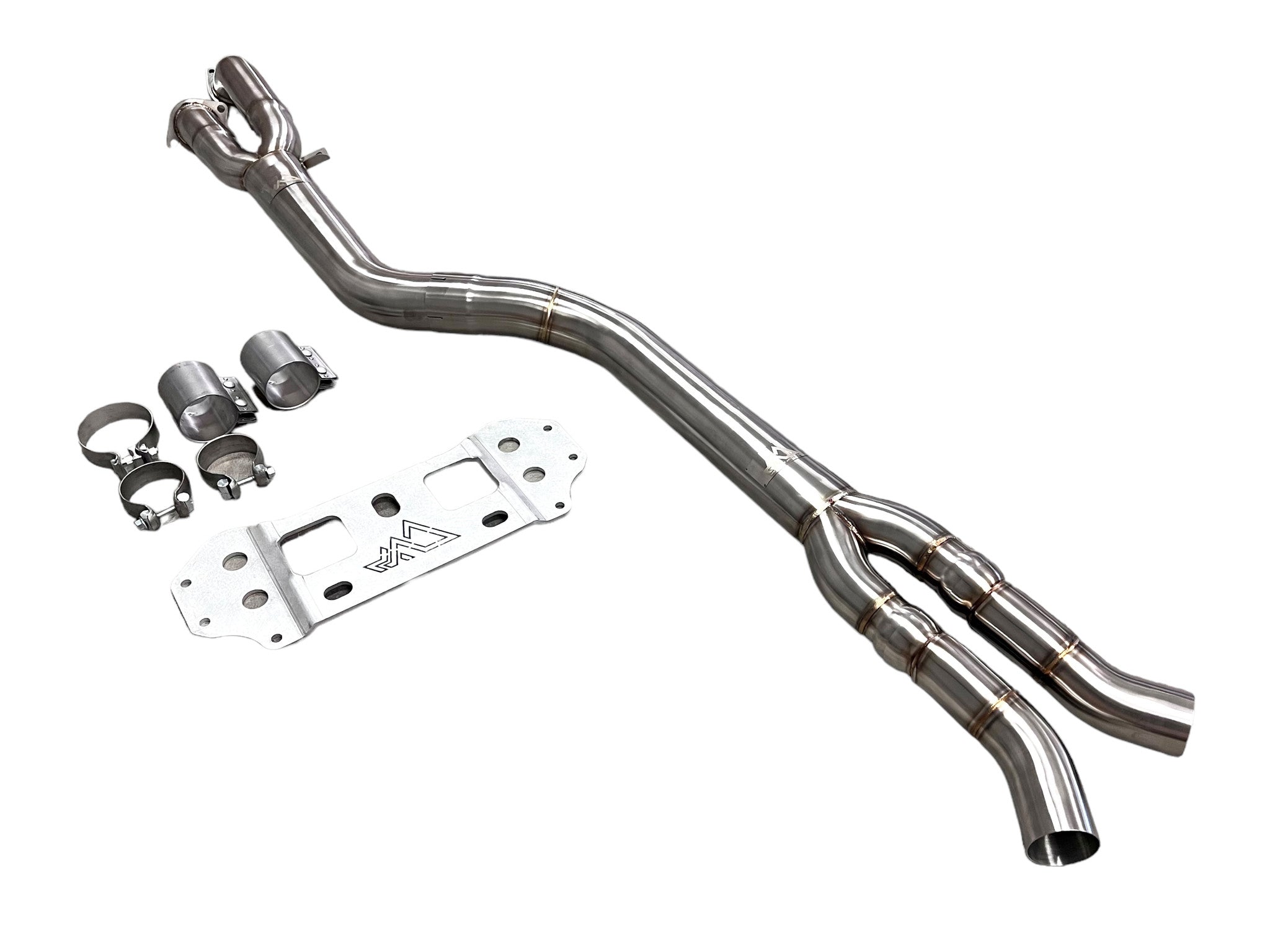 MAD BMW G87 M2 S58 Non-Resonated Single Midpipe (Brace Included) Secondary image