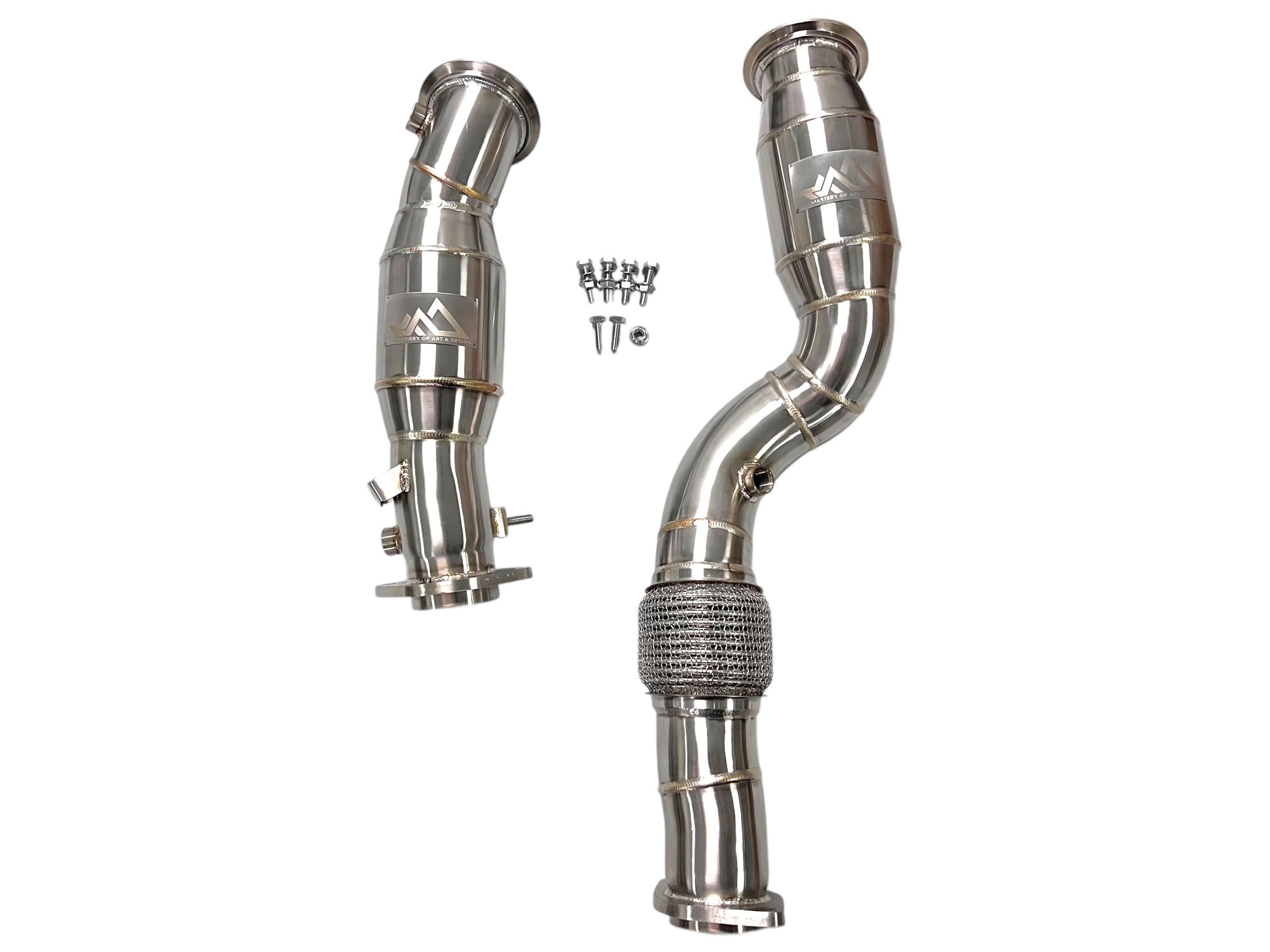 MAD BMW S58 Catted Downpipes M2 M3 M4 G87 G80 G82 G83 W/ Flex Section Secondary image