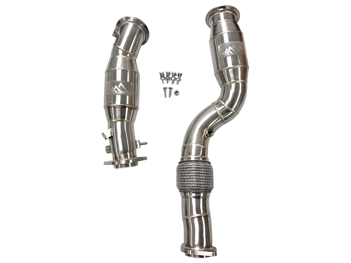 MAD BMW S58 Catted Downpipes M2 M3 M4 G87 G80 G82 G83 W/ Flex Section