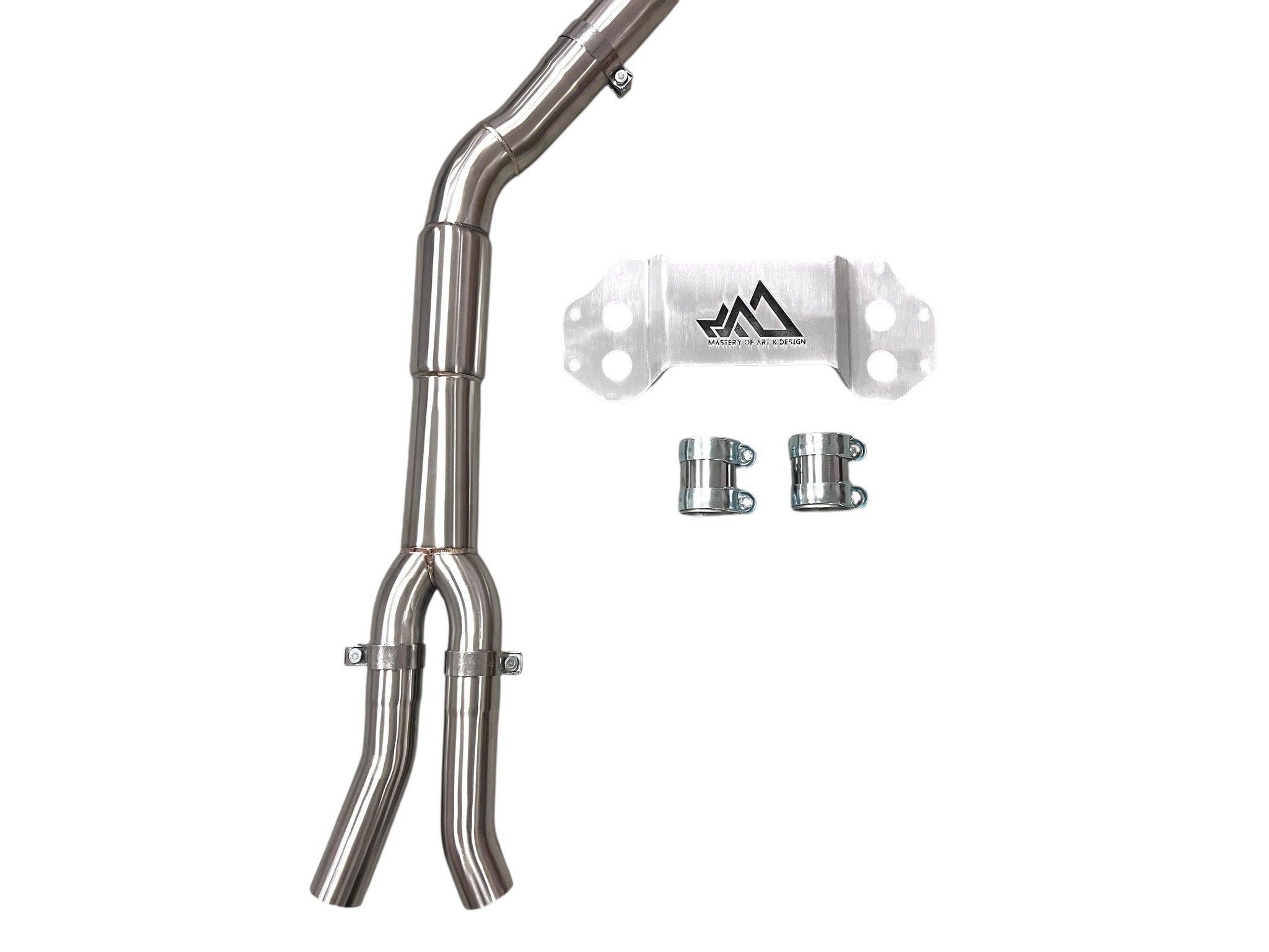 MAD BMW G8x M3 M4 S58 Resonated Single Midpipe (Brace Included) Secondary image