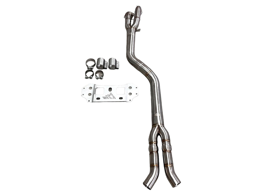 MAD BMW G87 M2 S58 Non-Resonated Single Midpipe (Brace Included)