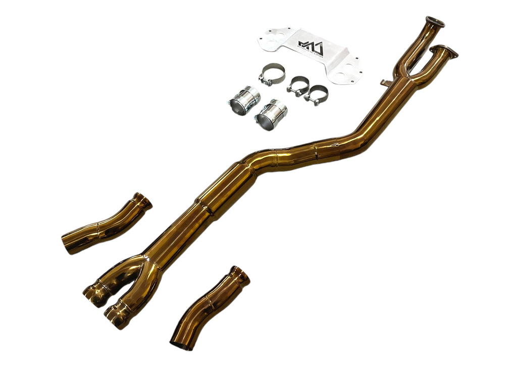 MAD BMW M3 M4 S58 G80 G82 Resonated Single Midpipe Titanium
