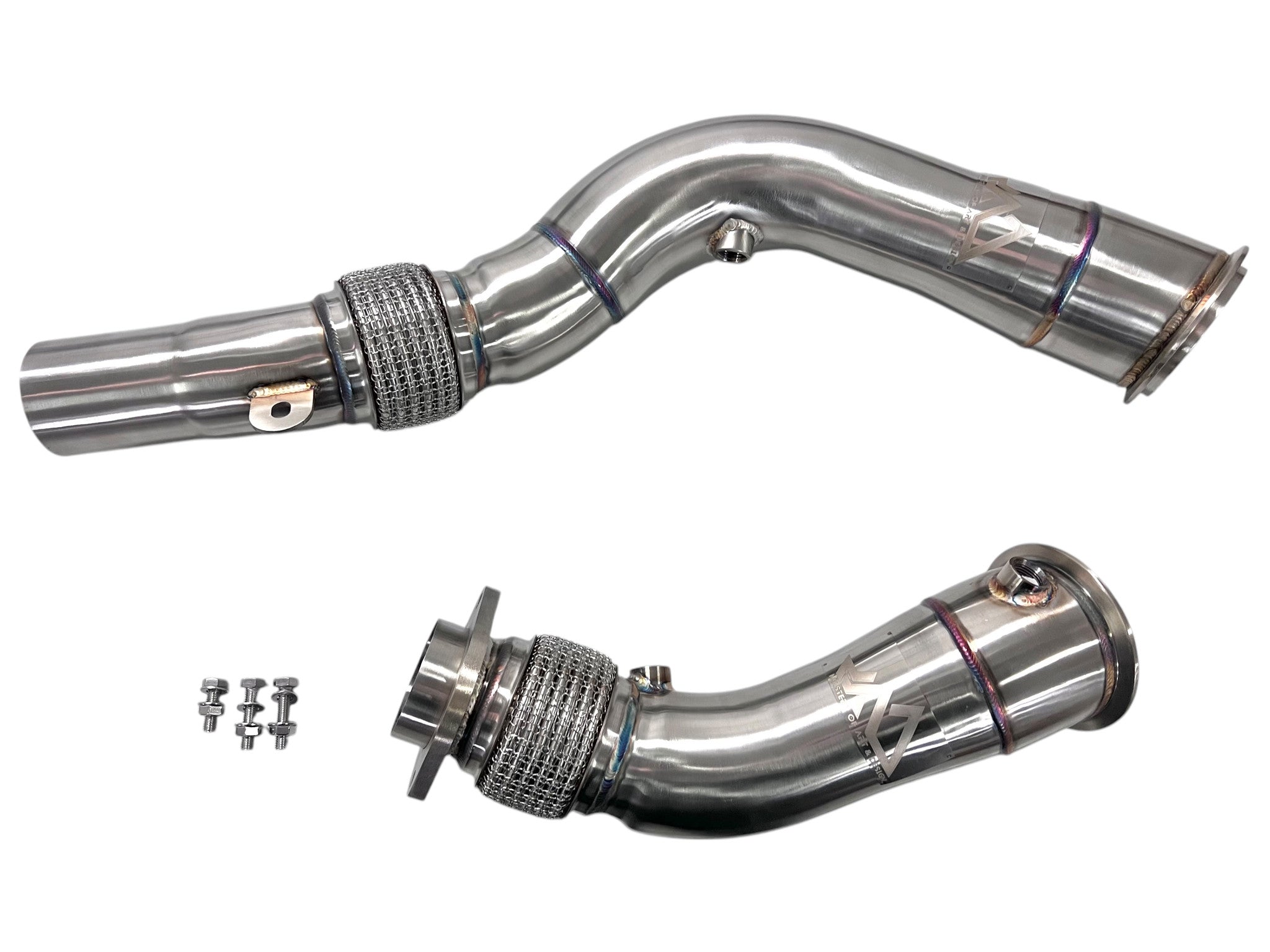 MAD BMW S55 3.5" Fat Boy Downpipes M2C M3 M4 W/ Flex Section Secondary image