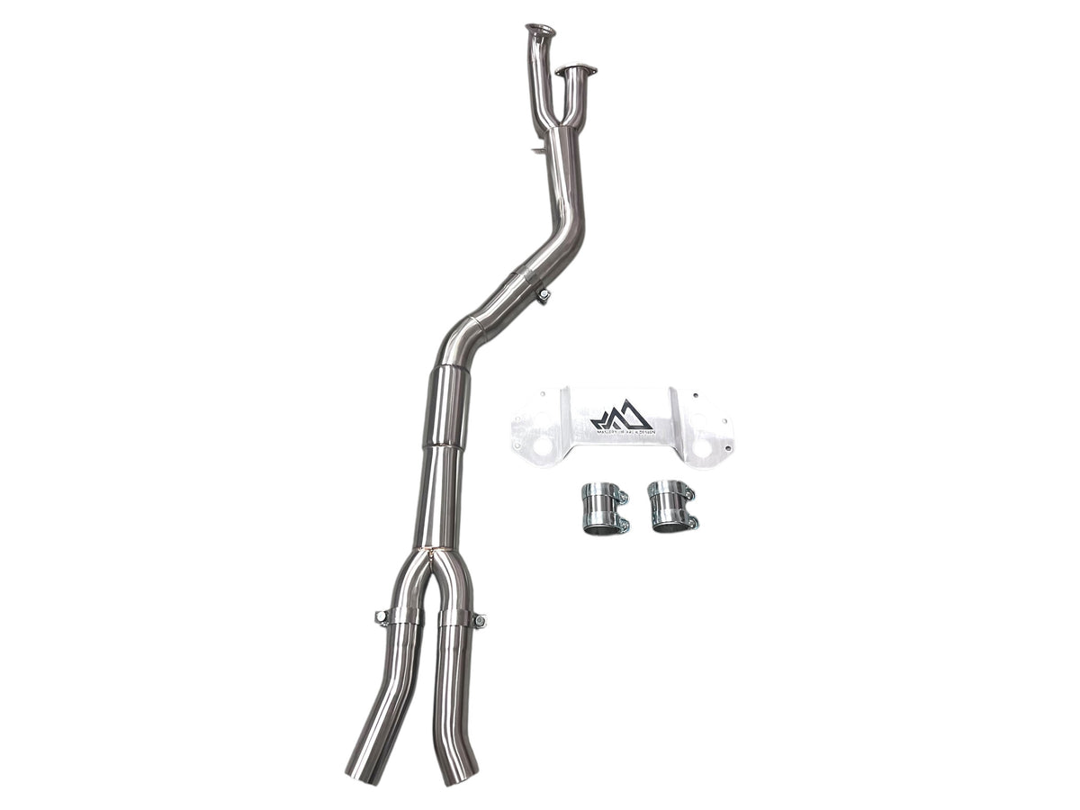 MAD BMW G8x M3 M4 S58 Resonated Single Midpipe (Brace Included)