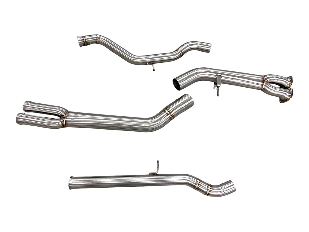 MAD BMW F8x M3 M4 S55 Single Midpipe (Brace Included)