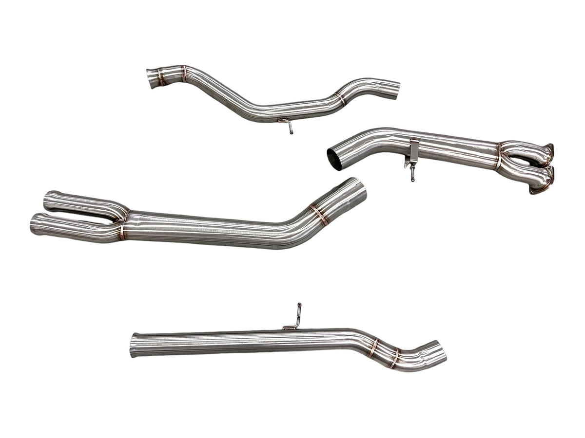 MAD BMW F8x M3 M4 S55 Single Midpipe (Brace Included)