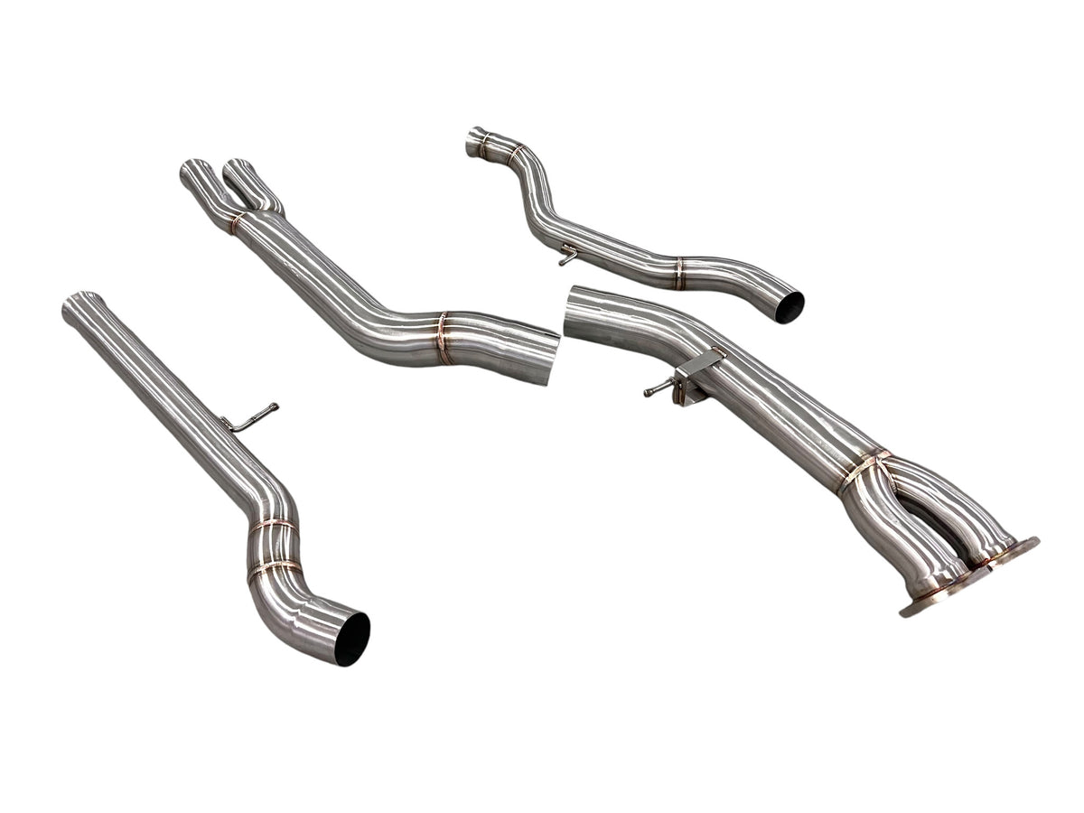 MAD BMW F8x M3 M4 S55 Single Midpipe (Brace Included)