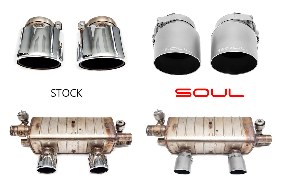 Porsche 991.2 Carrera (with PSE) SOUL Bolt On Exhaust Tips