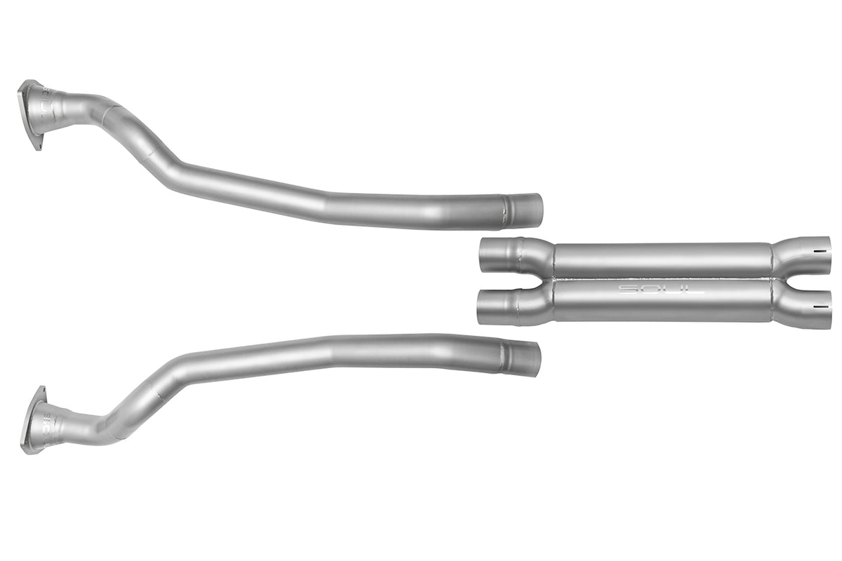 Ferrari FF / GTC4Lusso V12 SOUL Competition Downpipes and X-Chamber Midpipe Package Main image