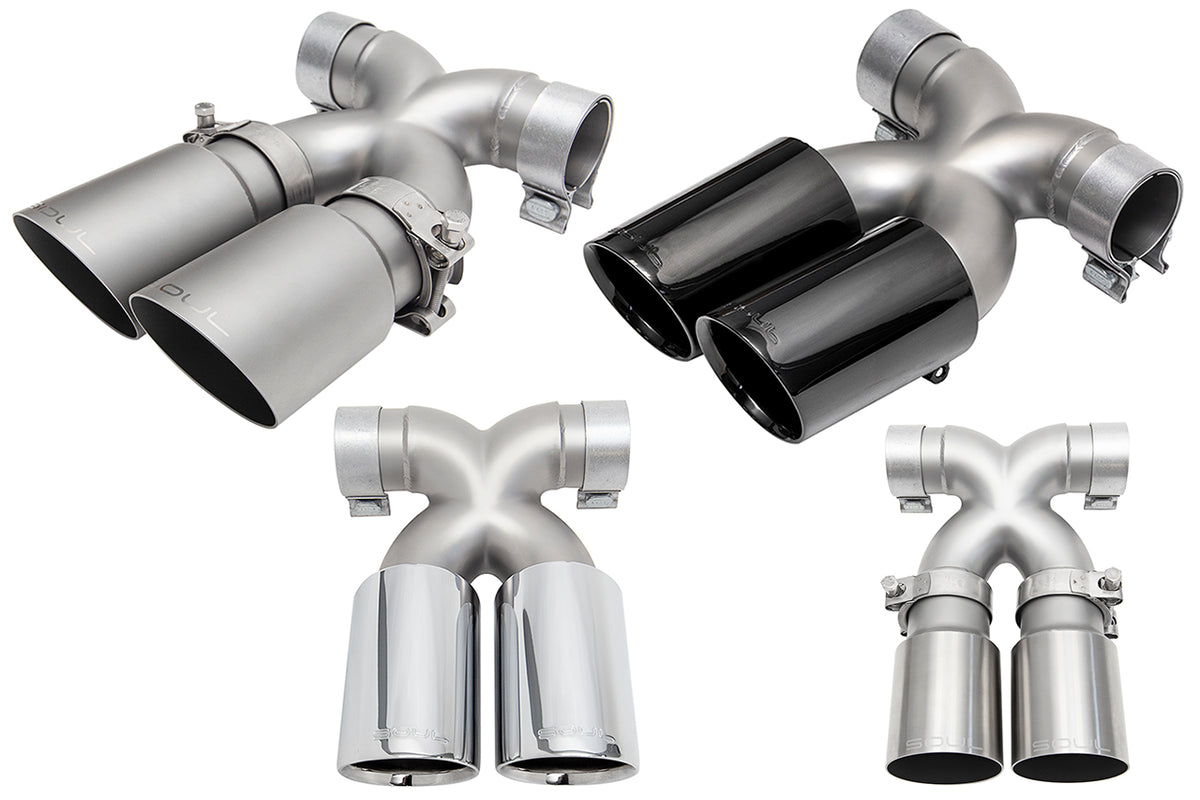Porsche 718 Boxster / Cayman SOUL Bolt-On X-Pipe With Tips Main image