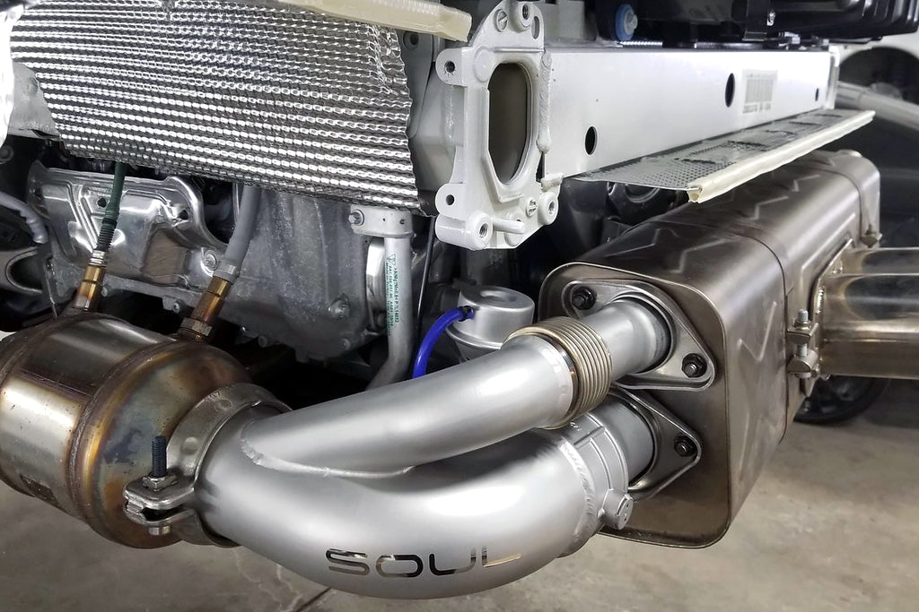 Porsche 991 GT3 / GT3 RS / 911R SOUL Valved Side Muffler Bypass Pipes