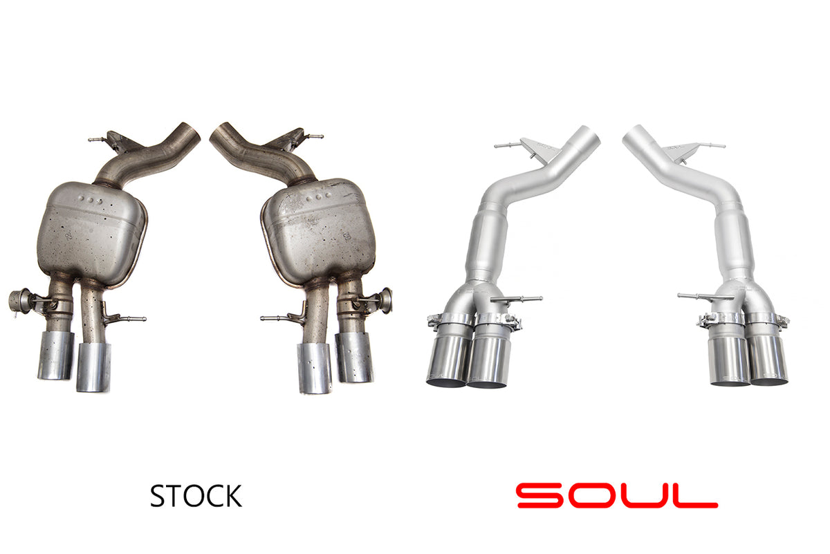 BMW F10 M5 SOUL Resonated Muffler Bypass Exhaust