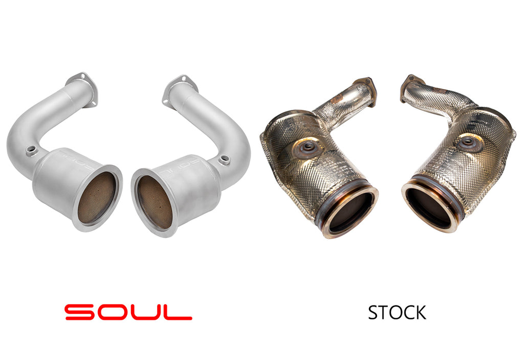 2019+ Cayenne 4.0L TT SOUL Sport Catalytic Converter Downpipes