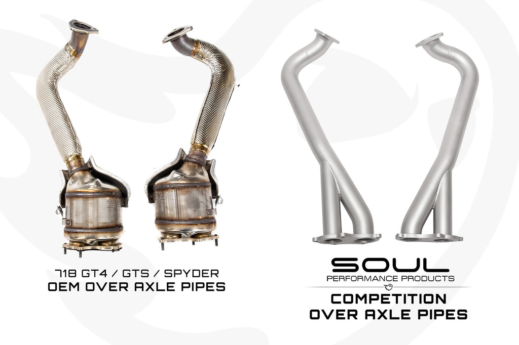 Porsche 718 GT4 / Spyder / GTS 4.0L SOUL Competition Over Axle Pipes