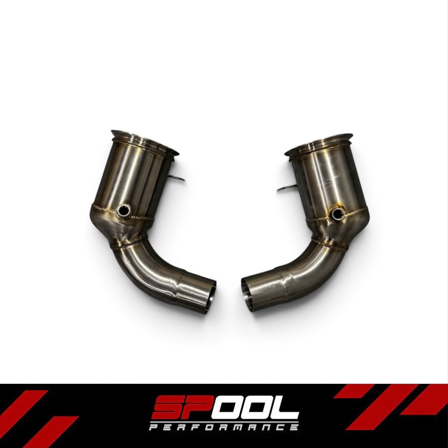 SPOOL Porsche 911 992.1 Turbo / Turbo S / Carrera Downpipes - Race or Catted Main image