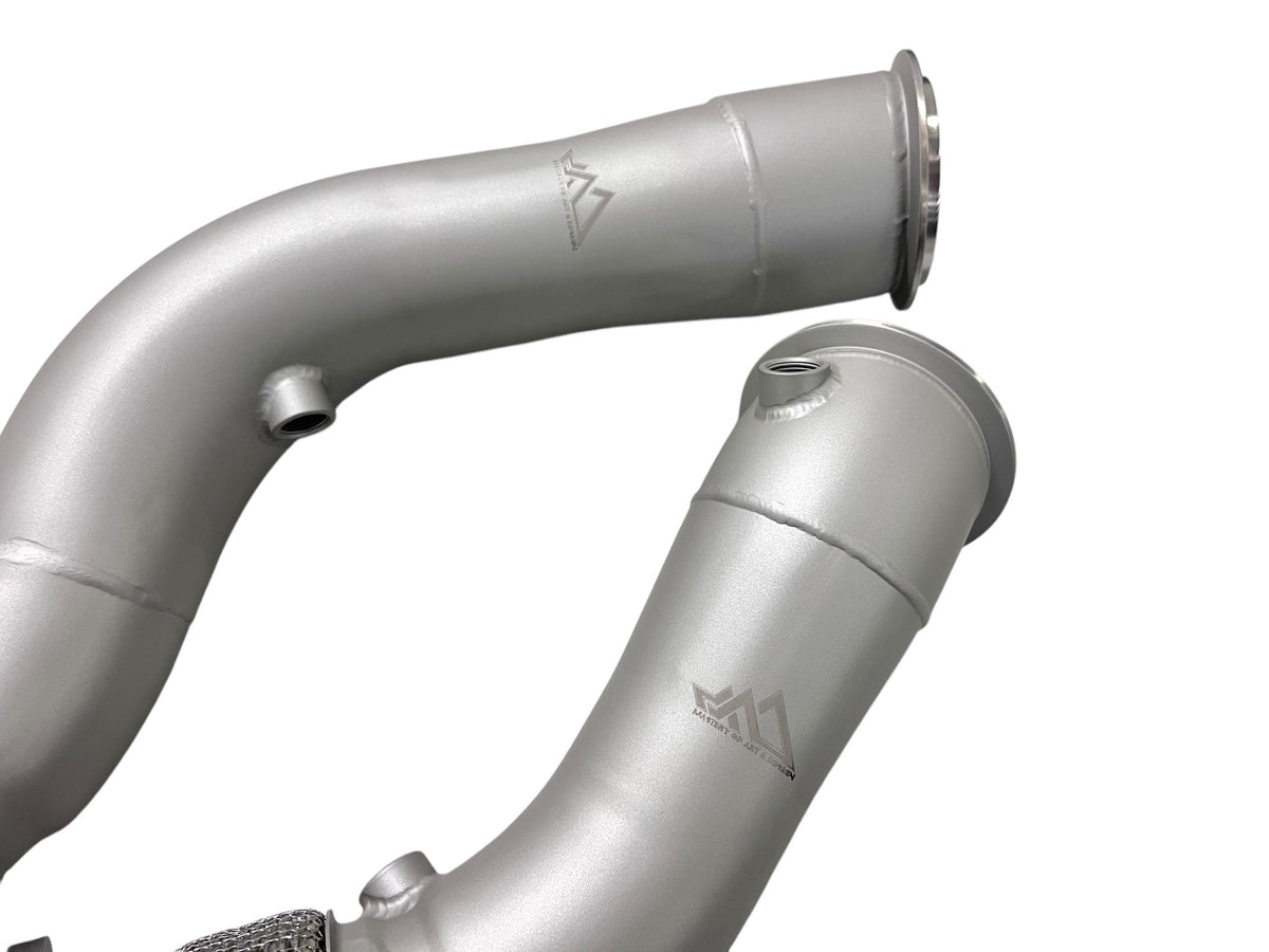 MAD BMW S55 3.5" Fat Boy Downpipes M2C M3 M4 W/ Flex Section