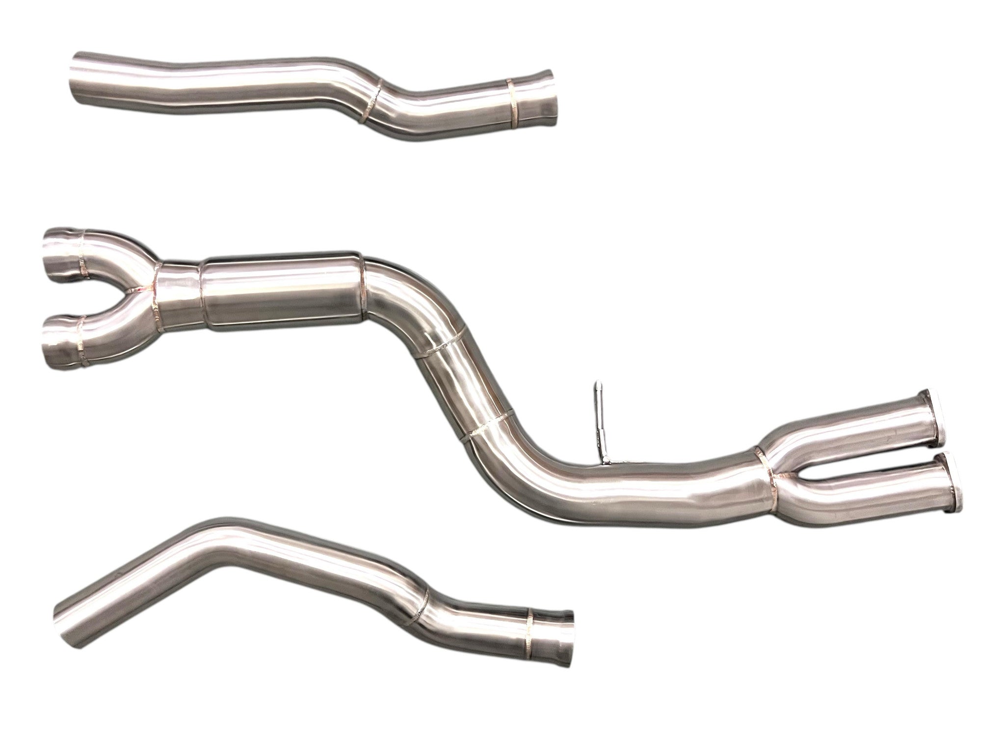 MAD BMW F87 M2C S55 Single Midpipe Resonated W/ Brace Secondary image