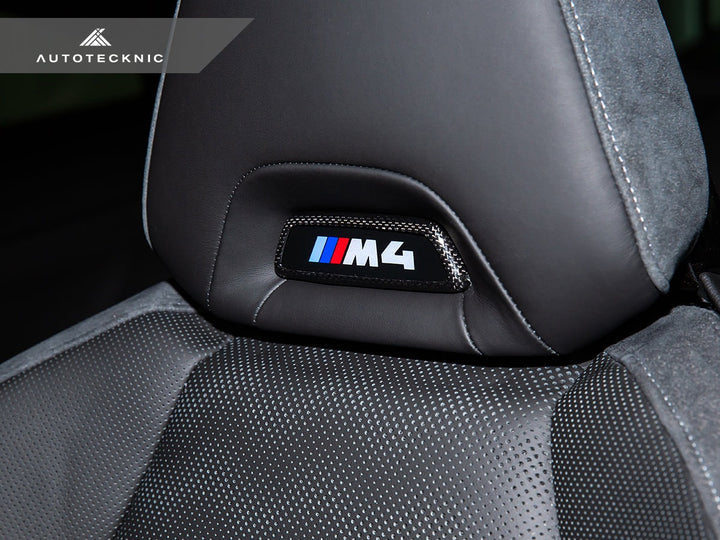 AutoTecknic BMW M Front Seat Dry Carbon Illuminated Emblem Surround Secondary image