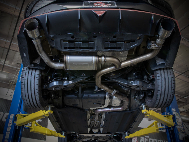 aFe Takeda 22-23 Hyundai Elantra N L4-2.0L (t) 3in 304 SS Axle-Back Exhaust w/ Polished Tips (view 3)