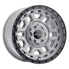 Weld Off-Road Crux 17x9in / 5x139.7 BP / ET 0 / 110.2mm Bore - Gloss Armor Gray / Satin Black Wheel