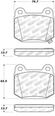 StopTech Street Touring ST-22 2-Piston Rear Caliper Brake Pads