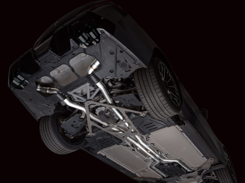 AWE Tuning BMW G90/G99 M5 Track Edition Cat-Back Exhaust - Diamond Black Tips (view 12)
