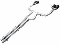 AWE 2024 Ford Mustang Dark Horse S650 RWD Track Edition Cat-Back Exhaust w/ Quad Diamond Black Tips