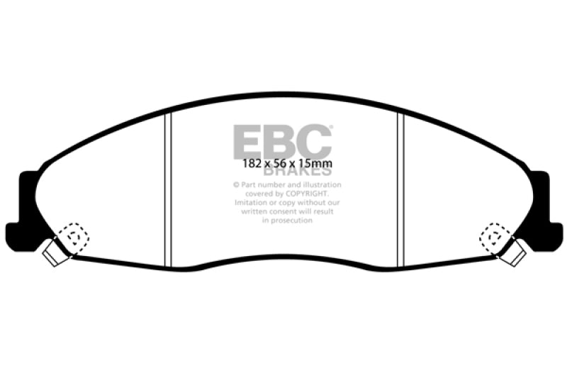EBC 02-05 Cadillac CTS 2.6 Redstuff Front Brake Pads (view 4)