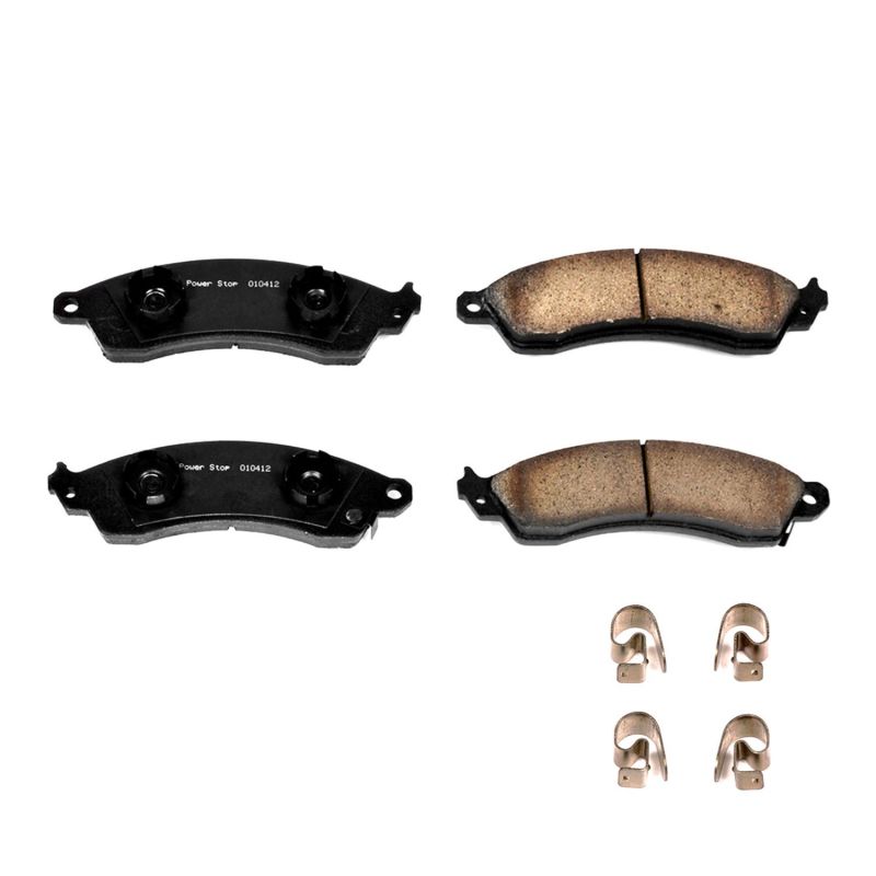 Power Stop 87-92 Chevrolet Camaro Front Z17 Evolution Ceramic Brake Pads w/Hardware Main image