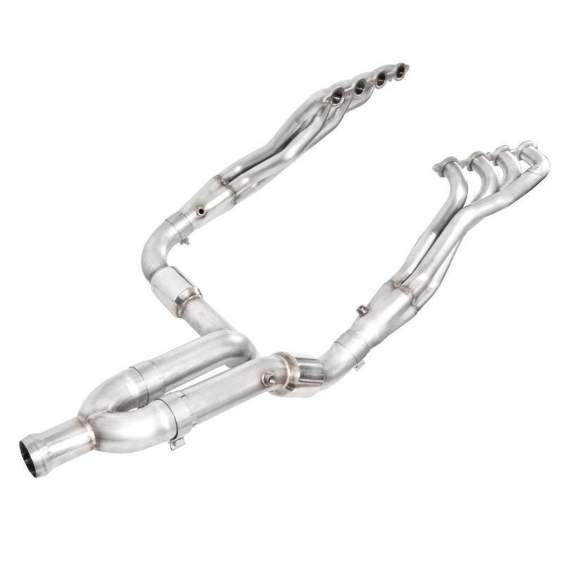 Stainless Works 2007-13 Chevy Silverado/GMC Sierra Headers 1-7/8in Primaries High-Flow Cats Y-Pipe Secondary image
