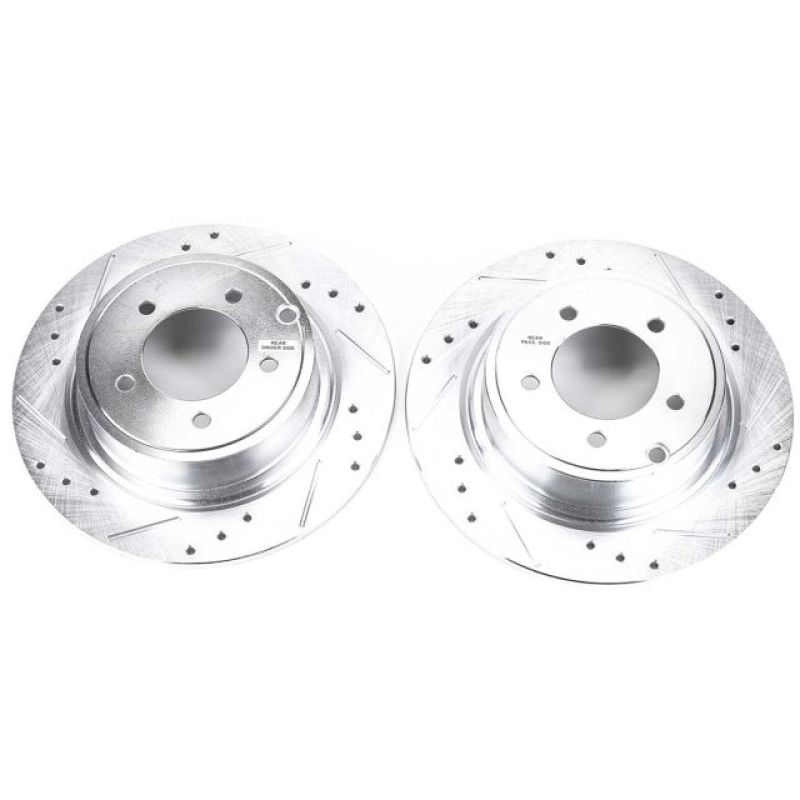 Power Stop 11-14 Chrysler 200 Rear Evolution Drilled & Slotted Rotors - Pair Main image