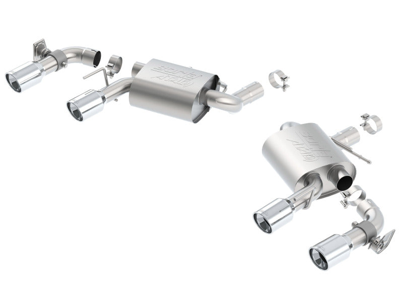 Borla 16 Chevy Camaro SS 6.2L w/ Dual NPP Atak Quad RD RL Tips Dual Exit Rear Section Exhaust (view 2)