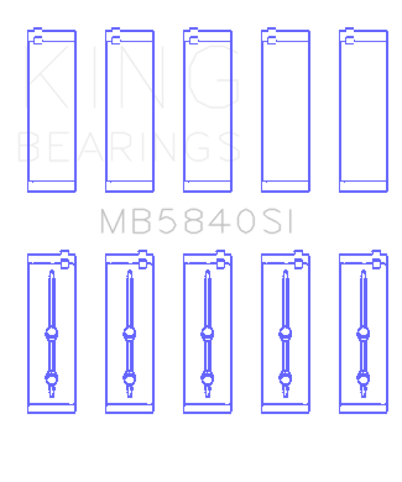King Engine Bearings Chrysler/Dodge Gen 3 Hemi 5.7L/6.1L/6.4L Crankshaft Main Bearing Set (Set of 5) (view 2)