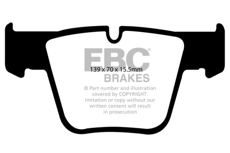 EBC 07-11 Mercedes-Benz CL63 AMG 6.2 Redstuff Front Brake Pads (view 3)