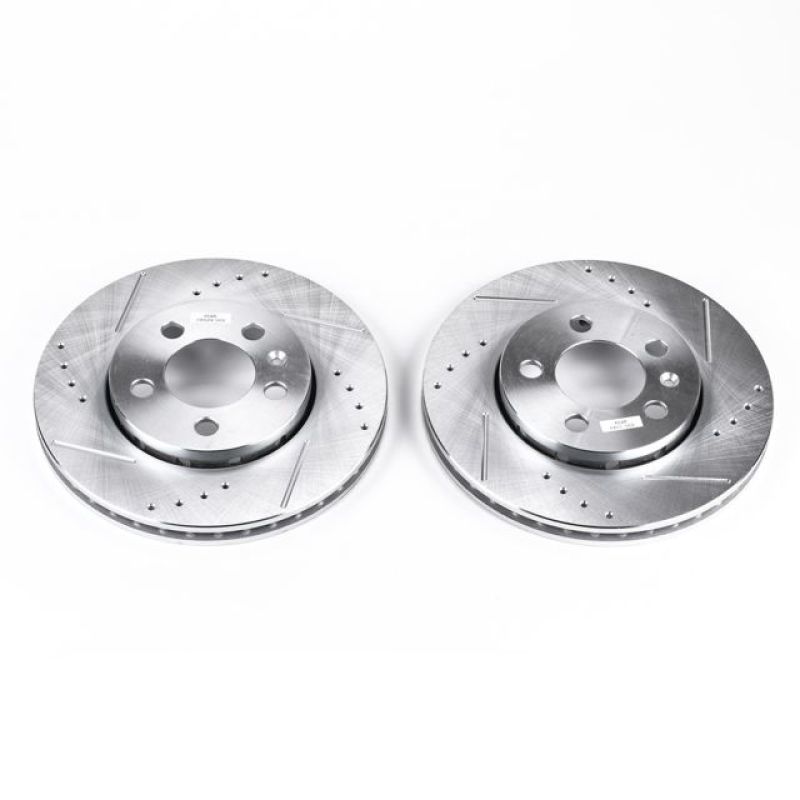 Power Stop 00-06 Audi TT Quattro Rear Evolution Drilled & Slotted Rotors - Pair Main image